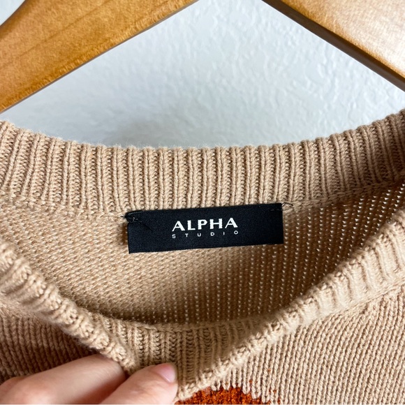 🛎️ 5/$20 Alpha Studio Silk Cotton Wool Cashmere Crewneck Sweater Size S - Picture 8 of 12